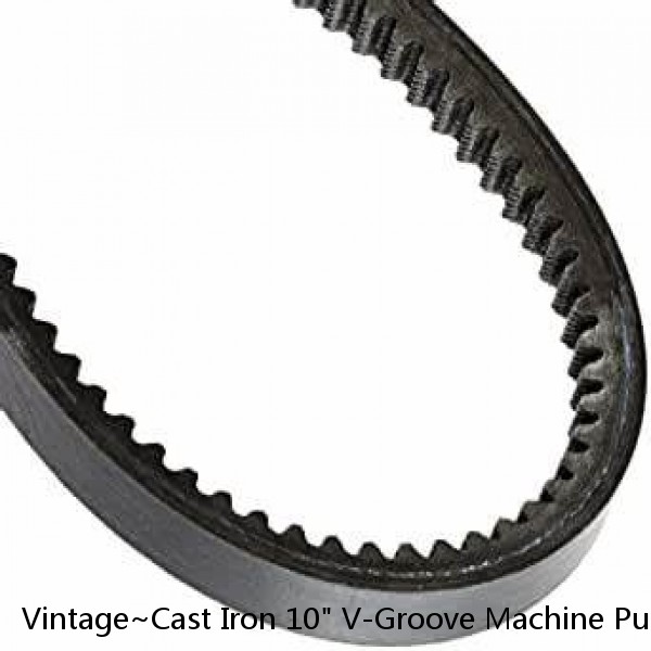 Vintage~Cast Iron 10" V-Groove Machine Pulley/Sheave/Belt COMBO-Multi Groove Set #1 small image