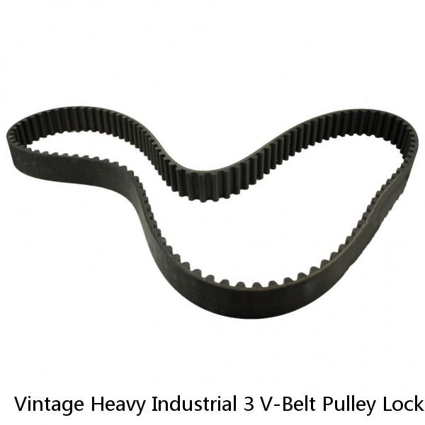 Vintage Heavy Industrial 3 V-Belt Pulley Locking Shaft Farm Equipment Machine  #1 small image