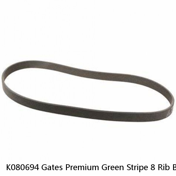 K080694 Gates Premium Green Stripe 8 Rib Belt 70" Long #1 image