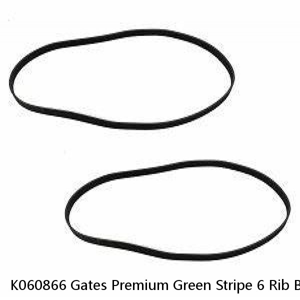 K060866 Gates Premium Green Stripe 6 Rib Belt 87 1/4" Long #1 image